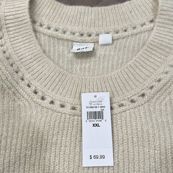 GAP Cream Ribbed Crewneck Sweater/NWT/XL & XXL - Picture 13 of 16